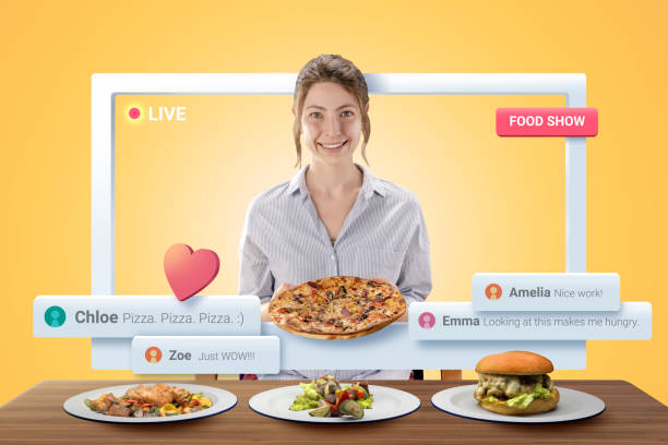 Female Vlogger Preparing Food