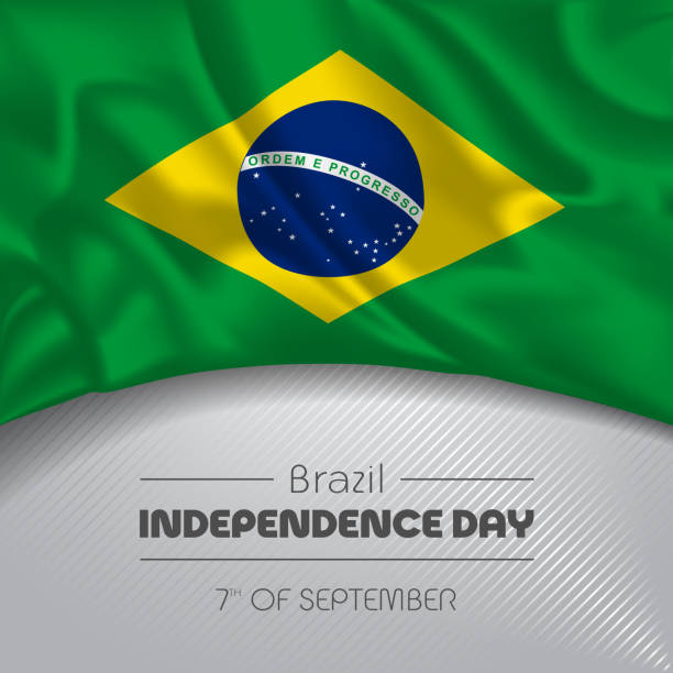 istock Brazil happy independence day greeting card, banner vector illustration 1264641887
