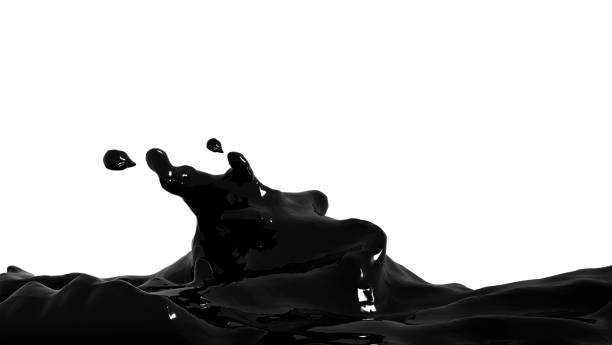 istock Crude oil isolated on white background 3d render 1264647496