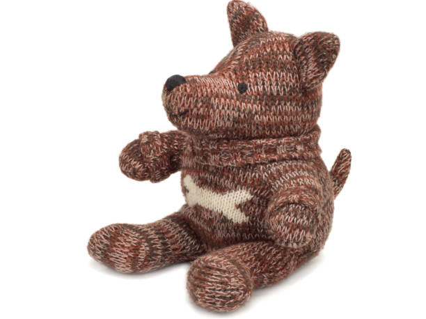 istock Soft toy doggy or may be little wolf on white background 1264651538