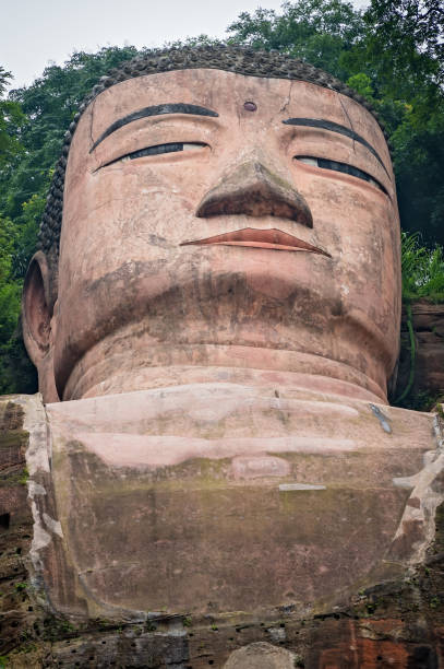 istock Majestic Giant Leshan Buddha head, face and torso 1264653374