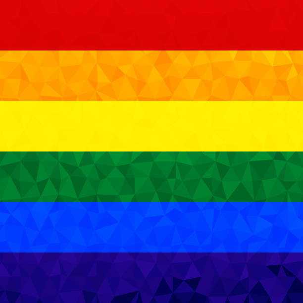 istock Flag LGBT squared icon, badge or button. Template design, vector illustration. Love wins. LGBT logo symbol in rainbow colors. Gay pride textile background. 1264656450