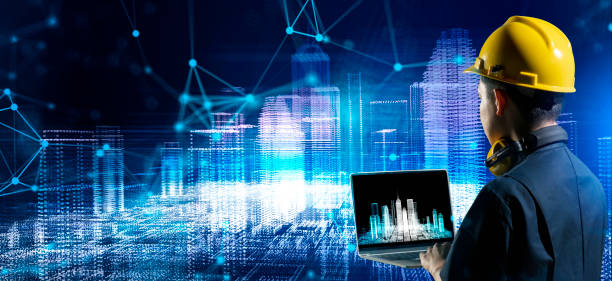 istock Asian engineer smart city IOT internet of thing digital technology futuristic, online process industry automation management smart digital technology and power energy sustainable city. 1264658652