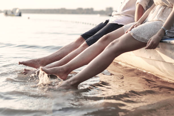istock Man and woman relaxing in Nature 1264659099