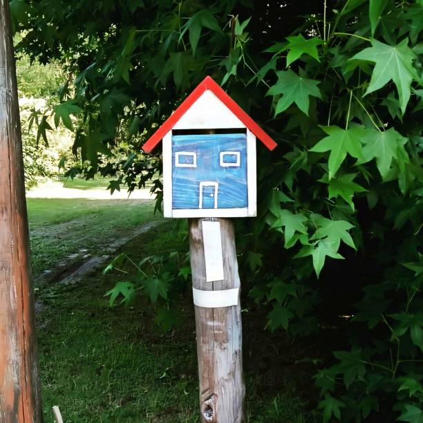istock Colorful wooden handmade Mailbox 1264659138