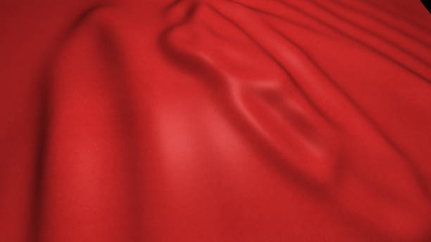 istock red waving cloth background, satin, silk flag 1264662726