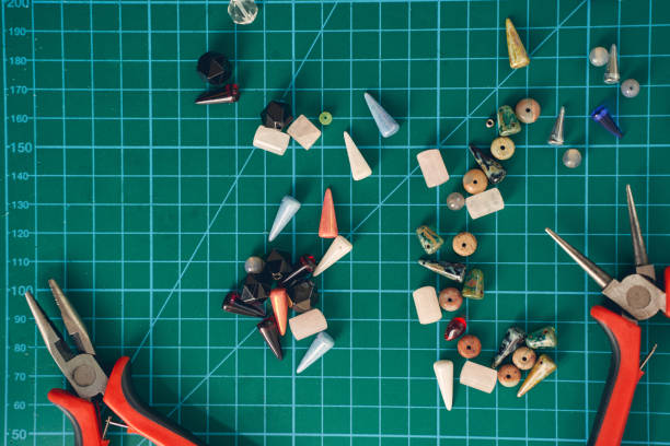 istock Focused photo of process making jewelry and beading 1264667675