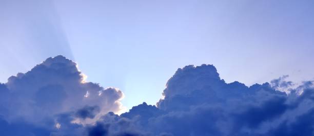 istock Stunning colorful sky panorama showing beautiful cloud formations in high resolution 1264667806