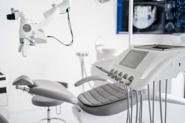 istock Dental chair and other accessories during Modern dental practice 1264674549