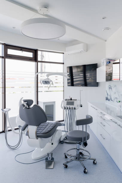 istock Dental chair and other accessories during Modern dental practice 1264674583