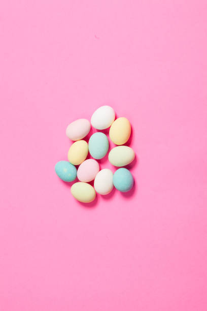 istock Candy Tasty - Almonds Sugared; Photo On Pink Background. 1264677796