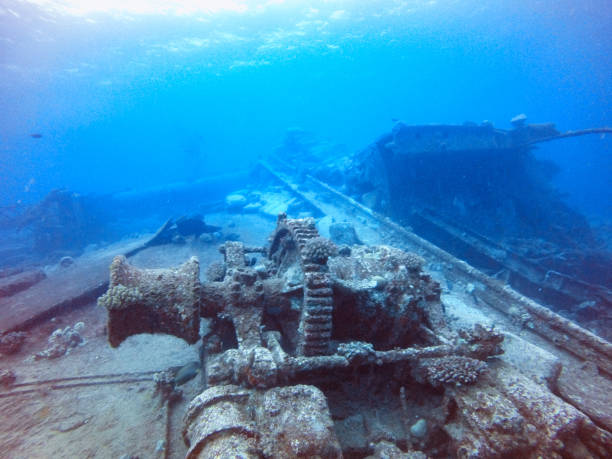 istock Winch of a ship wreck 1264679870