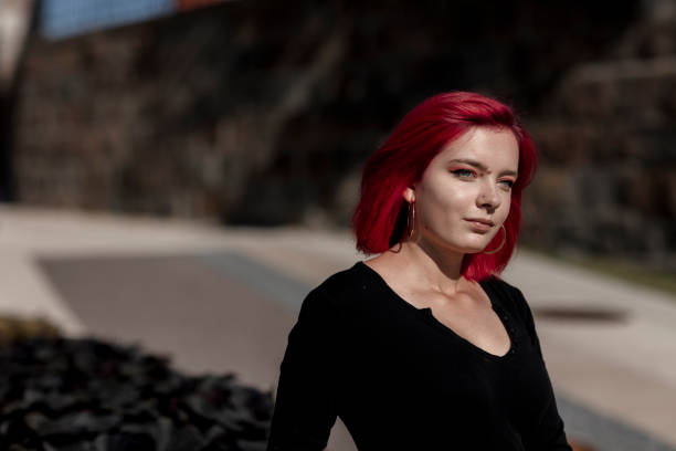 istock Dyed red hair young women 1264683956