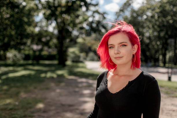 istock Dyed red hair young women 1264684144