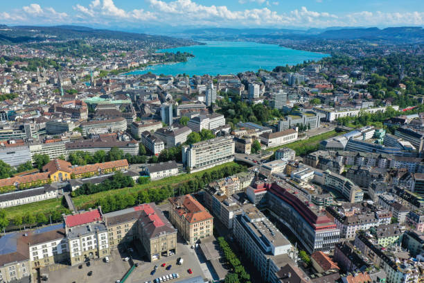 istock Zurich Skyline with lake Zurich 1264685369