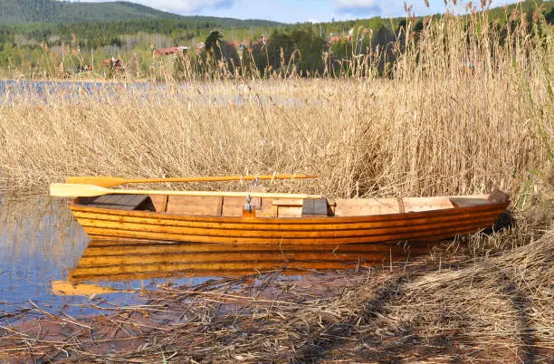 Wooden rowboat in Sweden