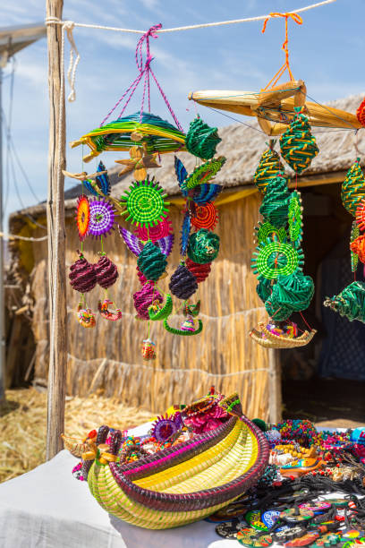 istock Handmade souvenirs from  Lake Titicaca, Peru 1264690268