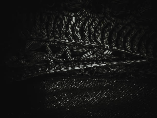 istock Background - Dark and cozy abstract based on contrasting knitted fabrics 1264691791