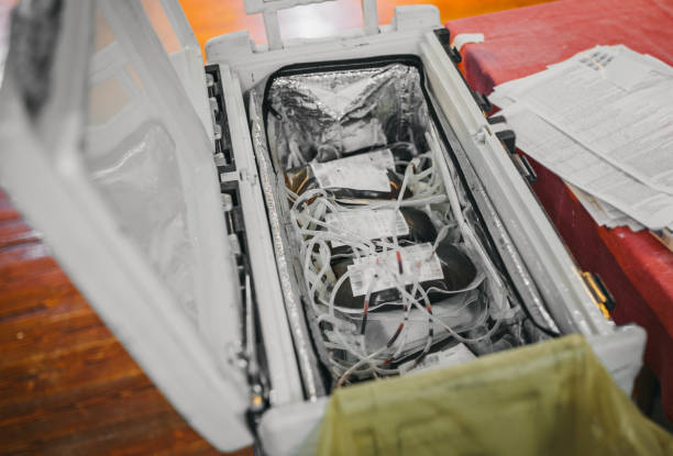 istock Blood transfusion bags 1264695622