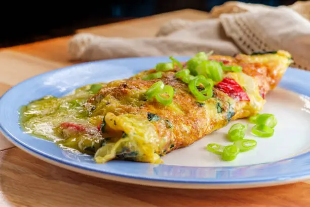 Photo of Spinach Peppers Spanish Omelette