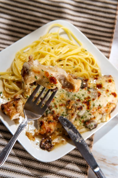 istock Chicken Lombardy Linguine Pasta 1264701780