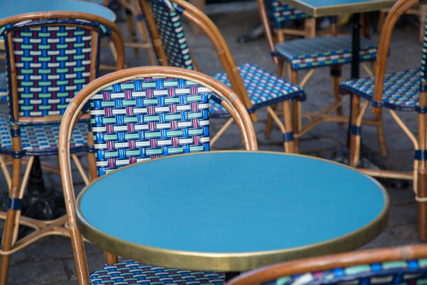 istock Blue Cafe Table and Chairs in Montmartre; Paris 1264702722