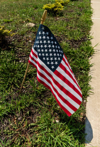 istock American Flag Small Yard 1264703782