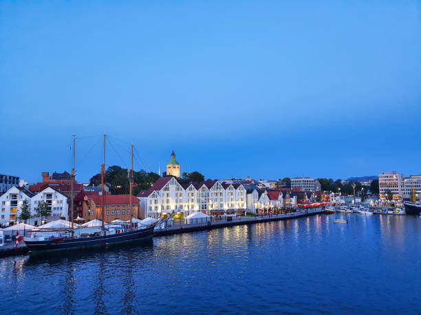 stavanger all'alba - rogaland county foto e immagini stock