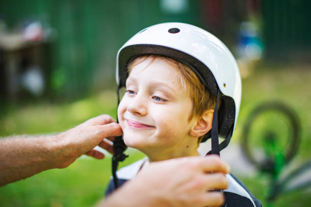 istock Little boy riding bike 1264711642