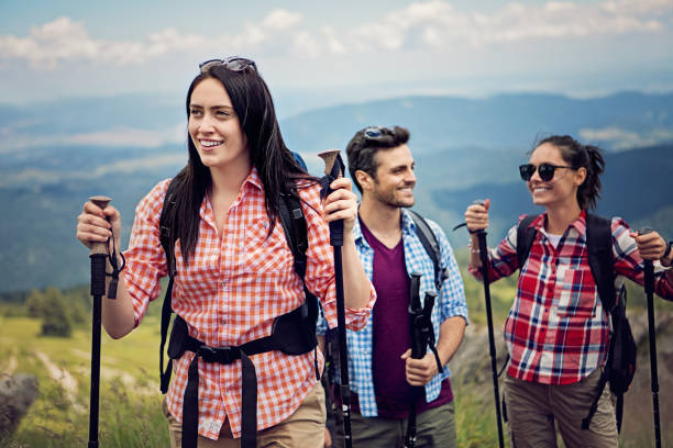 istock Friends are hiking in the mountain 1264711945