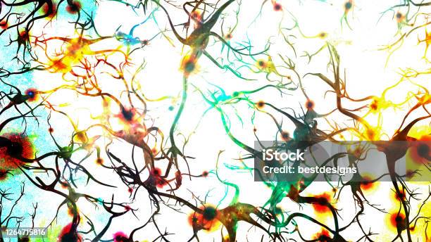 Brain Cells With Electrical Firing Stock Photo - Download Image Now - Mobile Phone, Nerve Cell, Electric Motor