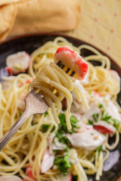 istock Crab Scampi Linguine Pasta 1264724011