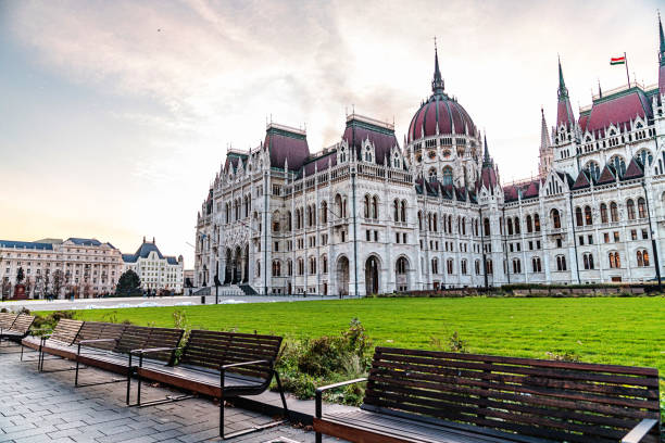 istock Garden behind Hungarian Parliament building 1264735663