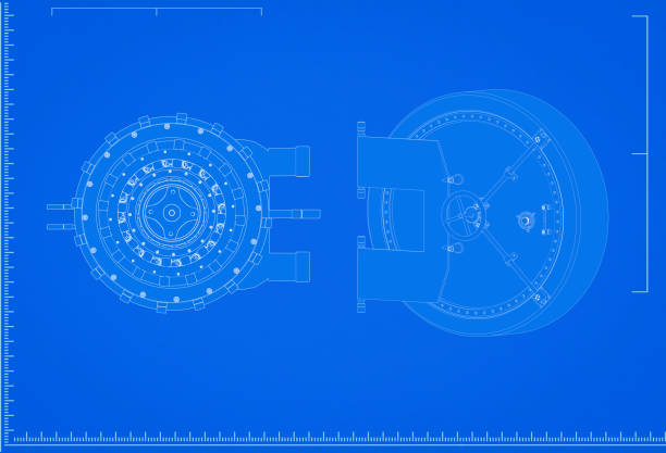 projeto cofre do banco - metal door measuring work tool - fotografias e filmes do acervo