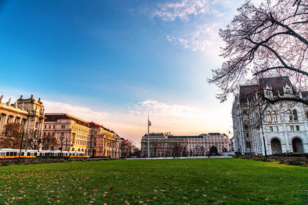 istock Garden behind Hungarian Parliament building 1264739424