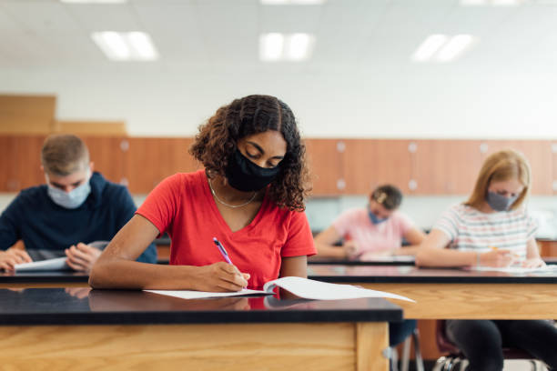 istock High School Students at School during COVID-19 1264747395