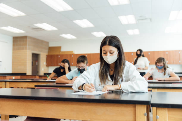 High School Students at School during COVID-19