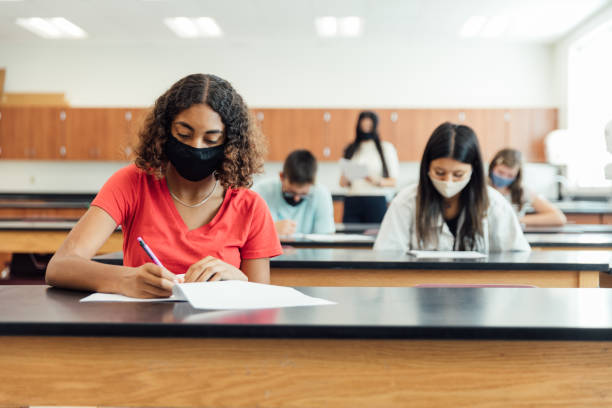 istock High School Students at School during COVID-19 1264747413