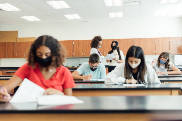 istock High School Students at School during COVID-19 1264747440