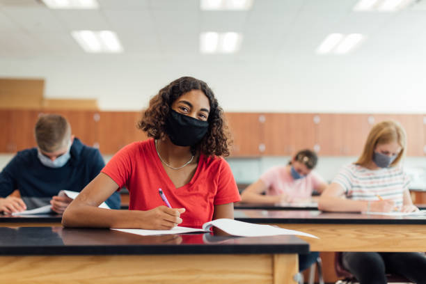 istock High School Students at School during COVID-19 1264747445