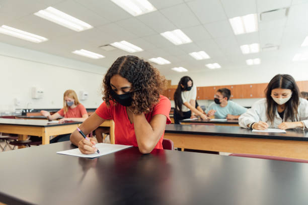 istock High School Students at School during COVID-19 1264747463