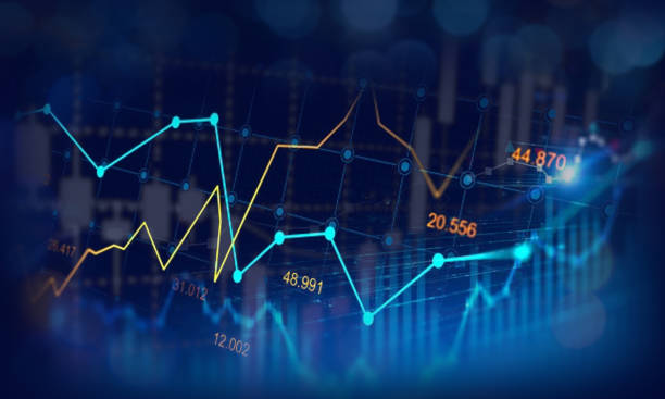 istock Stock market and trading, digital graph 1264750631
