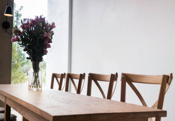 istock Wooden dining table in coffee shop 1264751676
