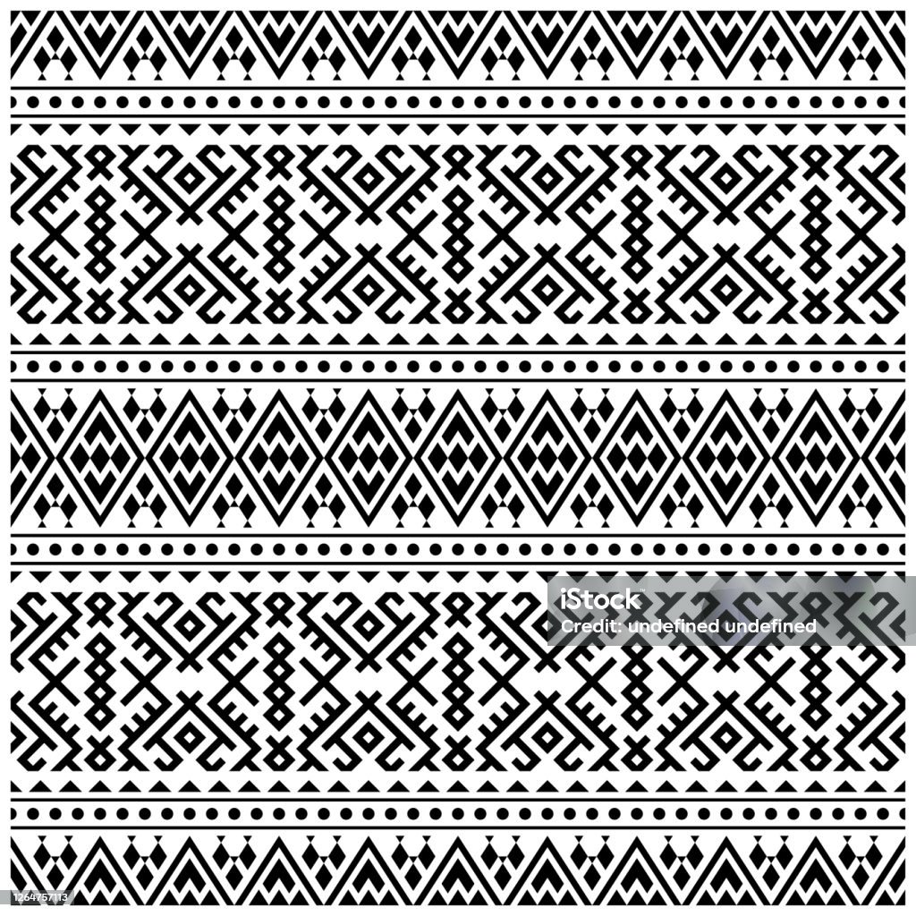 Ribal Vector Pattern Ribal Ethnic Pattern Design In Black And White Color Stock Illustration ...
