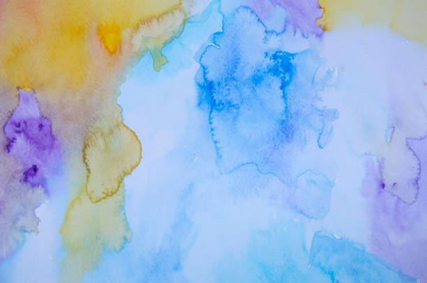 istock Abstract colorful watercolor background on a white paper 1264764889