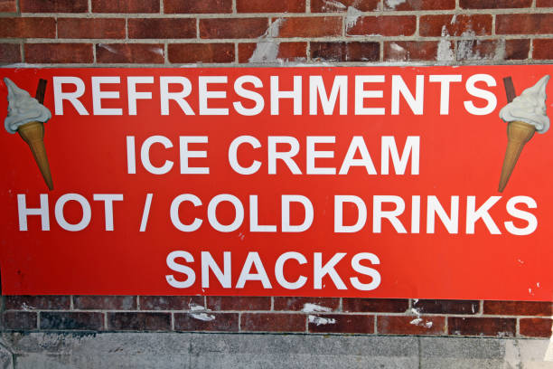 istock A sign at the seaside for refreshments, ice cream, drinks and snacks. 1264773397