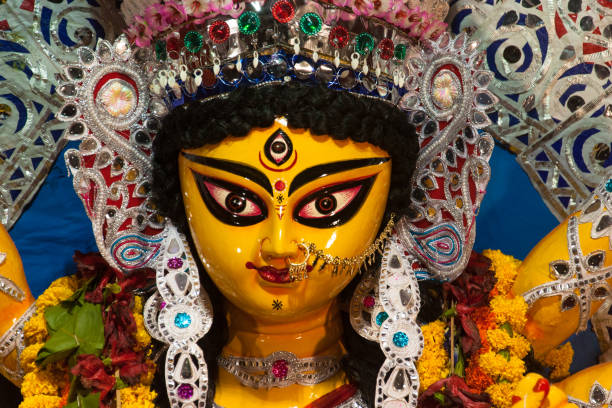 istock Close up of Hindu Goddess Durga idol 1264780724