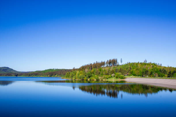 Reservoir in the Derwent Valley Peak District National Park midlands england uk