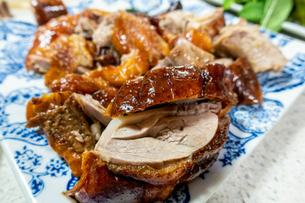istock Succulent freshly prepared Chinese Roast Duck 1264792727
