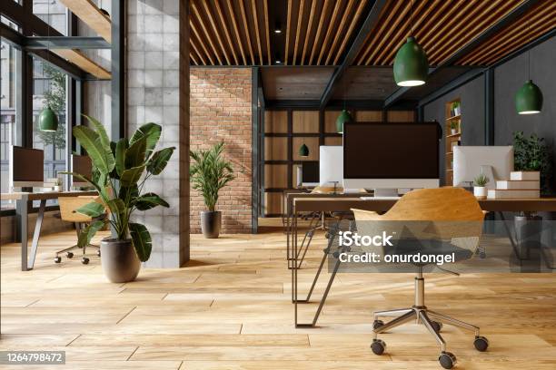Comfortable Coworking Space Stock Photo - Download Image Now - Office, Backgrounds, Modern